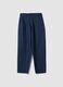 Blue regular-fit stretch cotton trousers_4