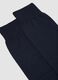 Blue long socks in stretch cotton_1