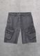 Washed Grey Cargo Shorts_0