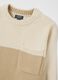 Beige regular fit children's sweater in cotton blend_2