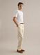 T-shirt in misto lino e cotone bianca regular fit_0