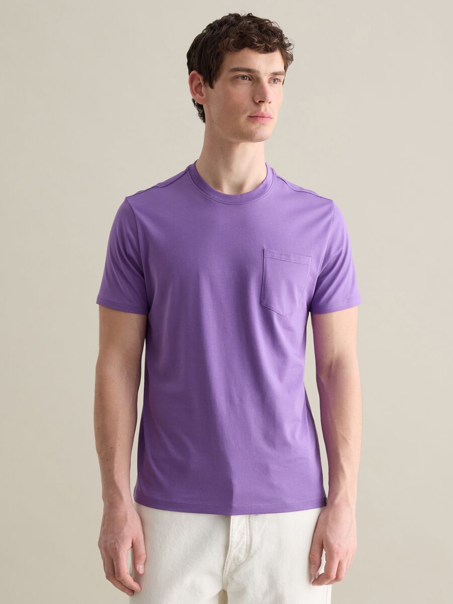 Purple pure cotton Piombo T-shirt_0