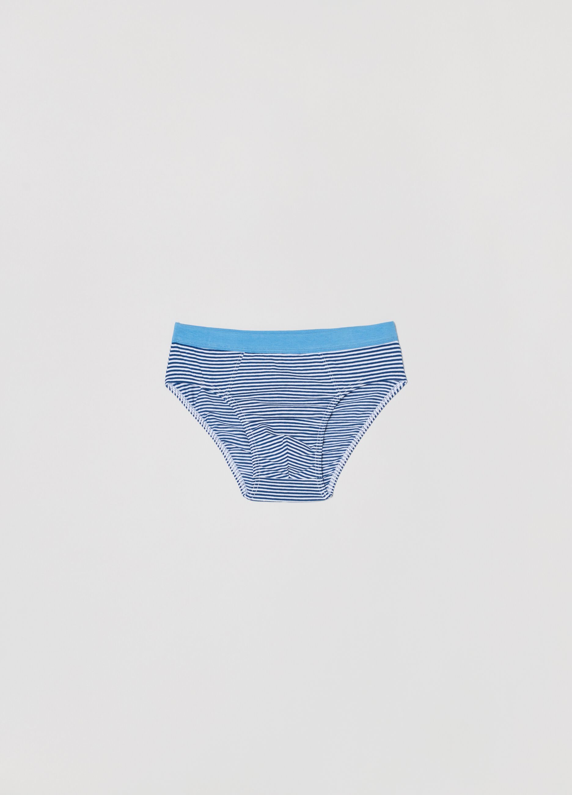 Slip in cotone biologico a righe _0