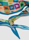 Foulard multicolor in puro cotone con stampa cuori_1