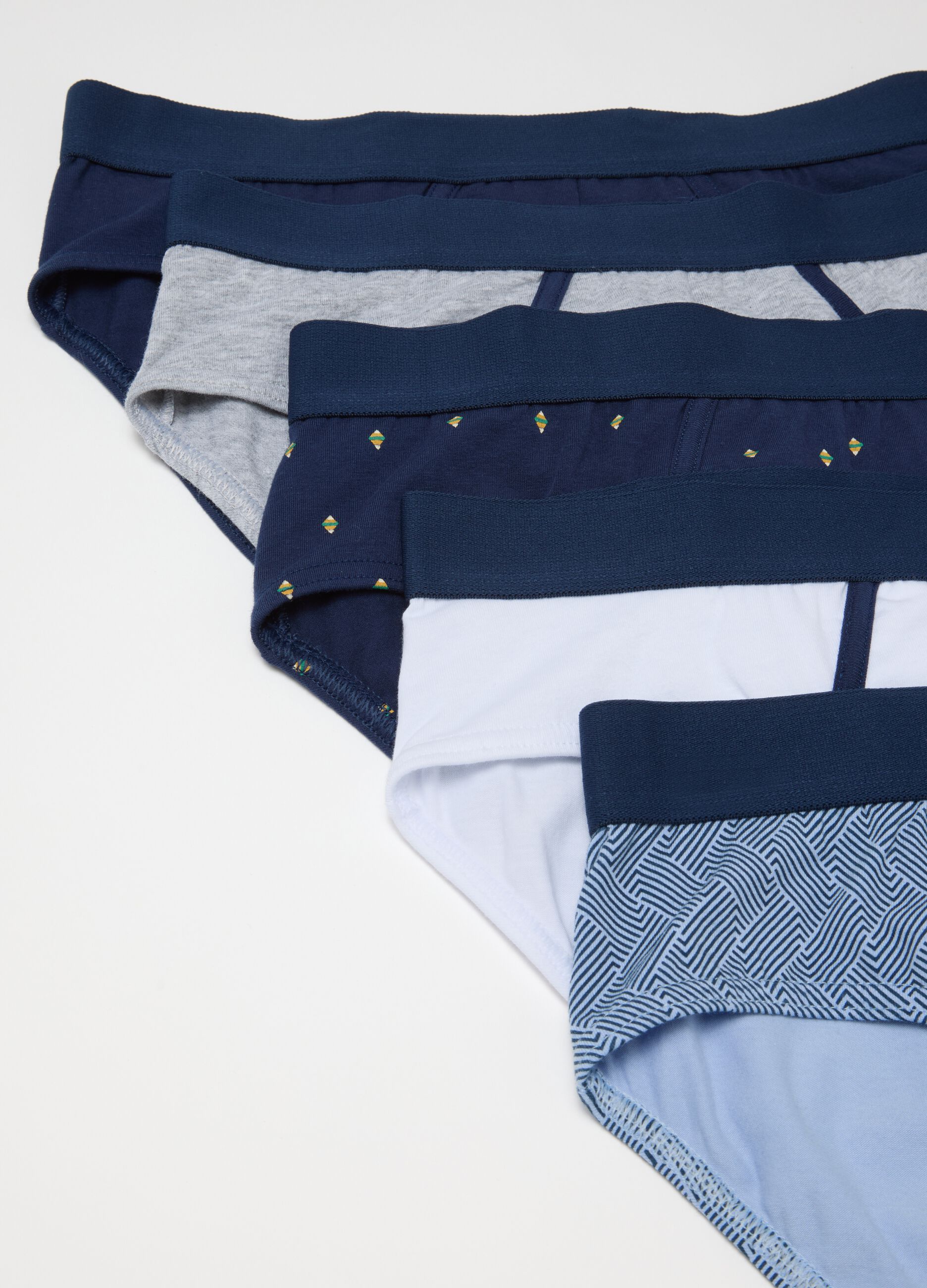 Multipack multicolour stretch cotton briefs