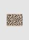 Sciarpa beige in lana elasticizzato con fantasia animalier_0