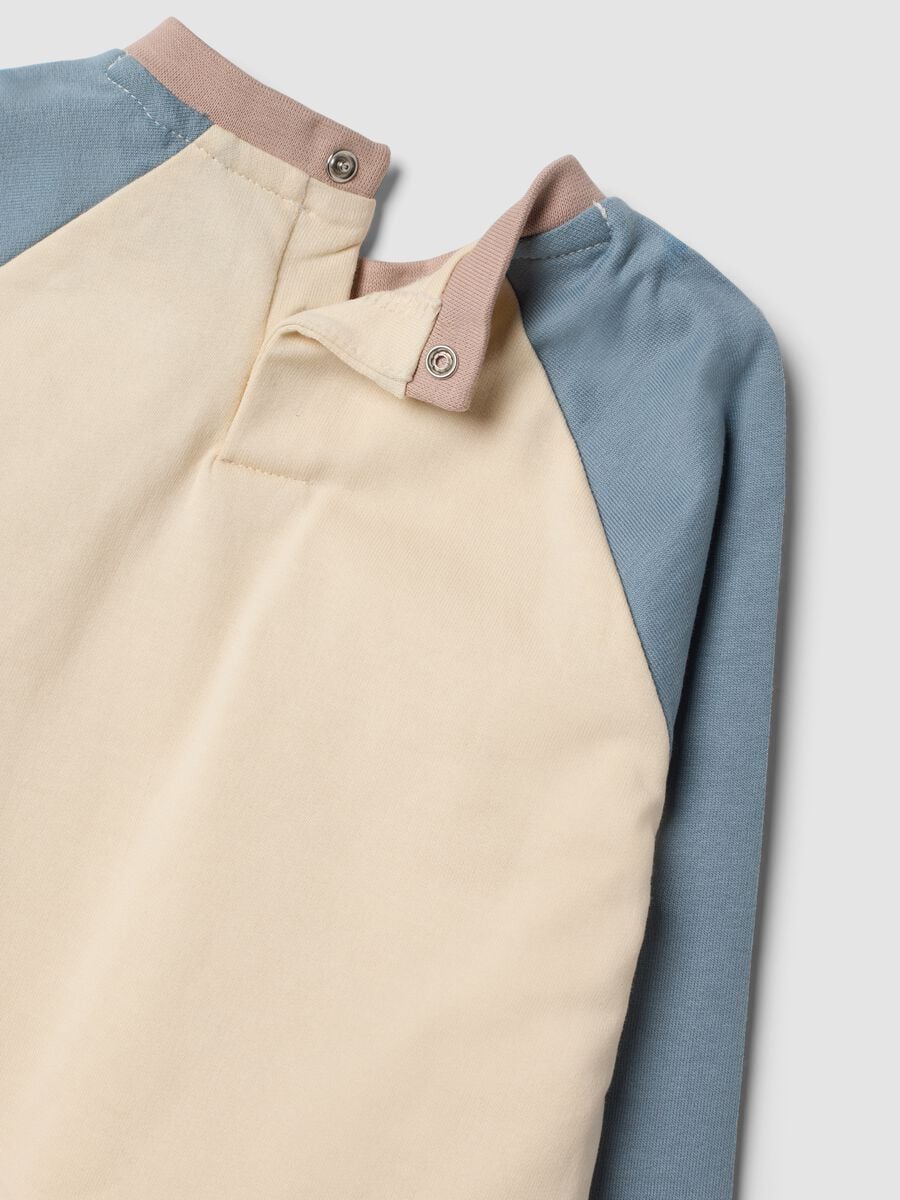 Light blue crew-neck pyjamas in pure organic cotton_3