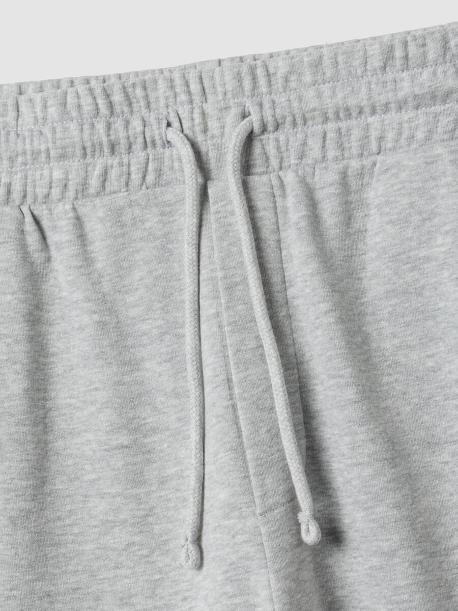 Pantaloni jogger grigi in misto cotone regular fit_2