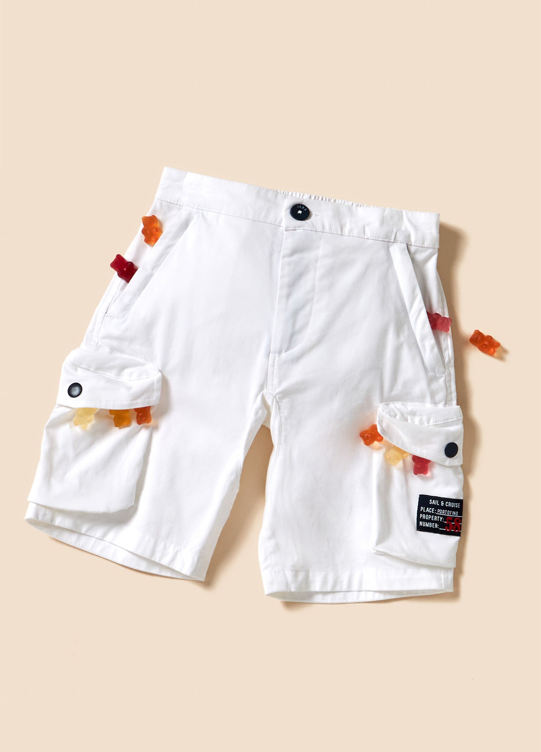 IANA stretch cotton cargo shorts