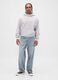 Regular fit azure pure cotton baggy jeans with five pockets_0