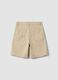 Shorts in puro cotone beige da ragazzo comfort fit_4