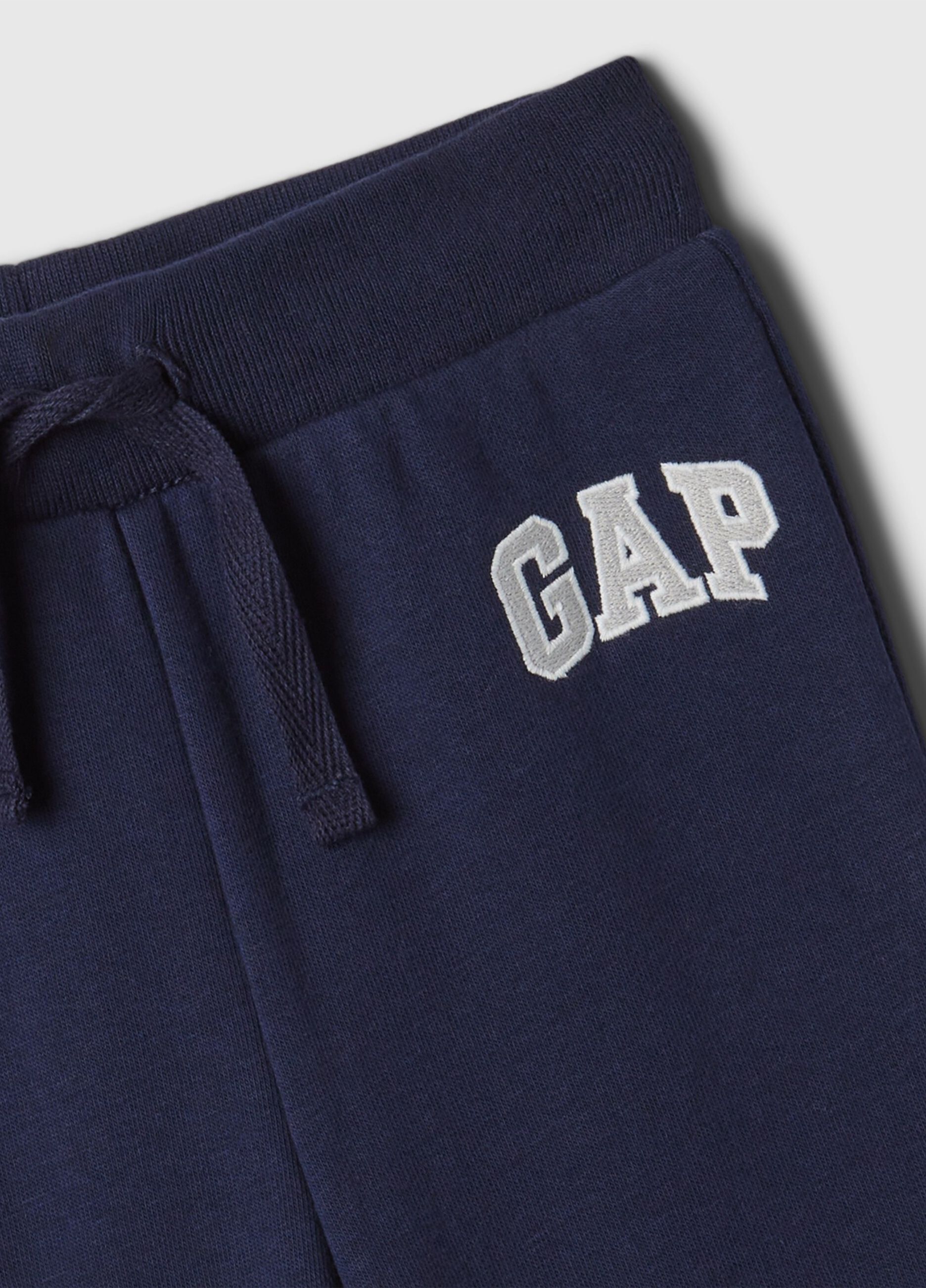 Joggers in felpa con coulisse e ricamo logo