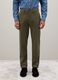 Green stretchy cotton trousers in regular fit_1