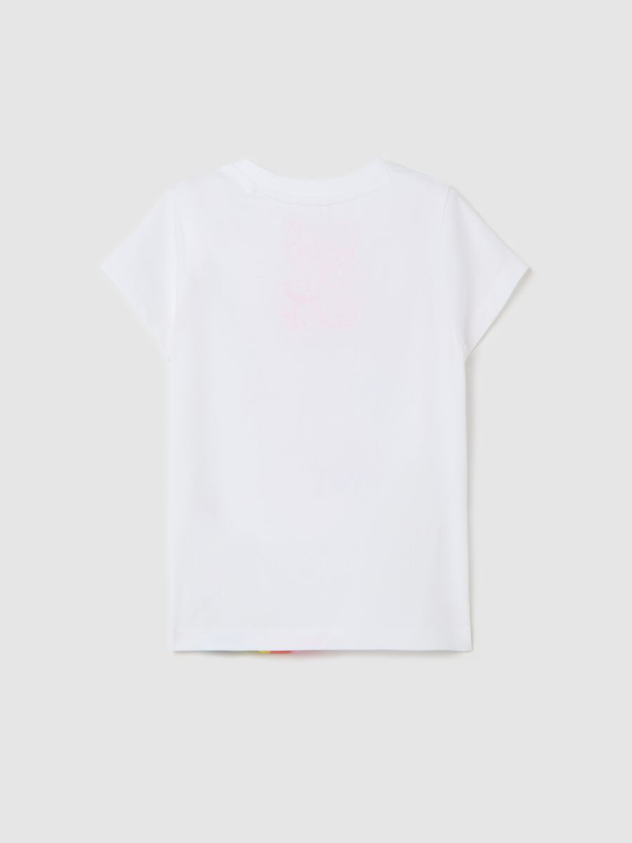 T-shirt with flowers and rainbow print_1