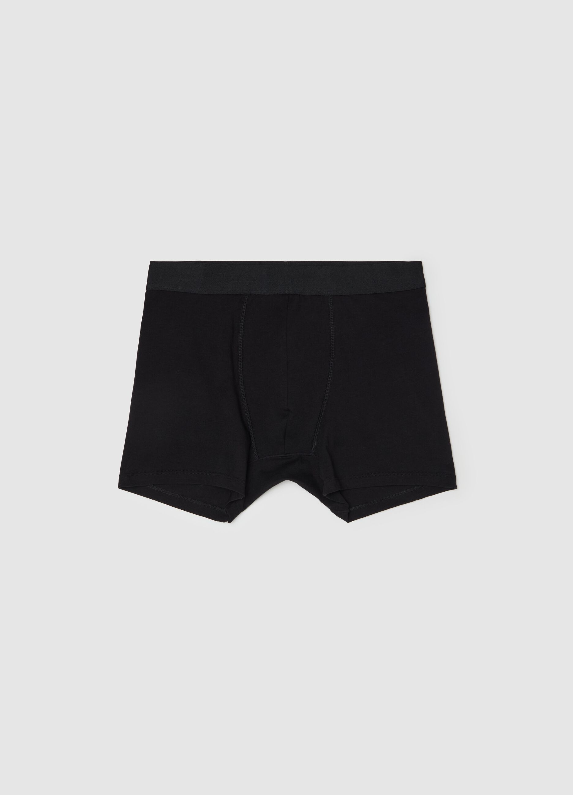 Midi boxer shorts in stretch cotton