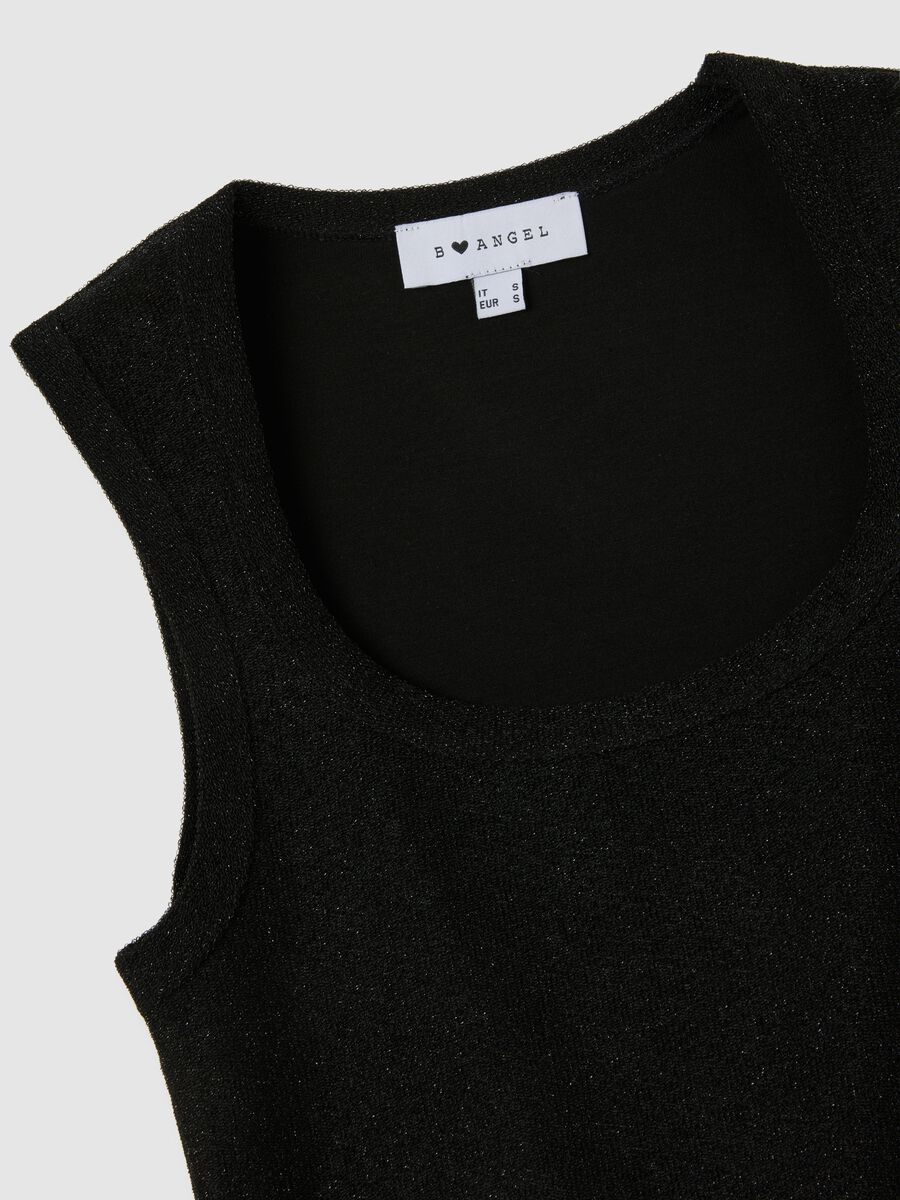 Women's Black Stretch Blend Top_1