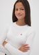 White fitted viscose-blend cable-knit crew-neck jumper for girls_2