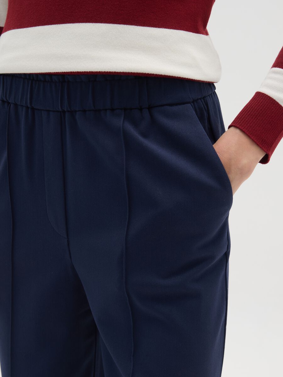 Pantaloni blu wide leg_3