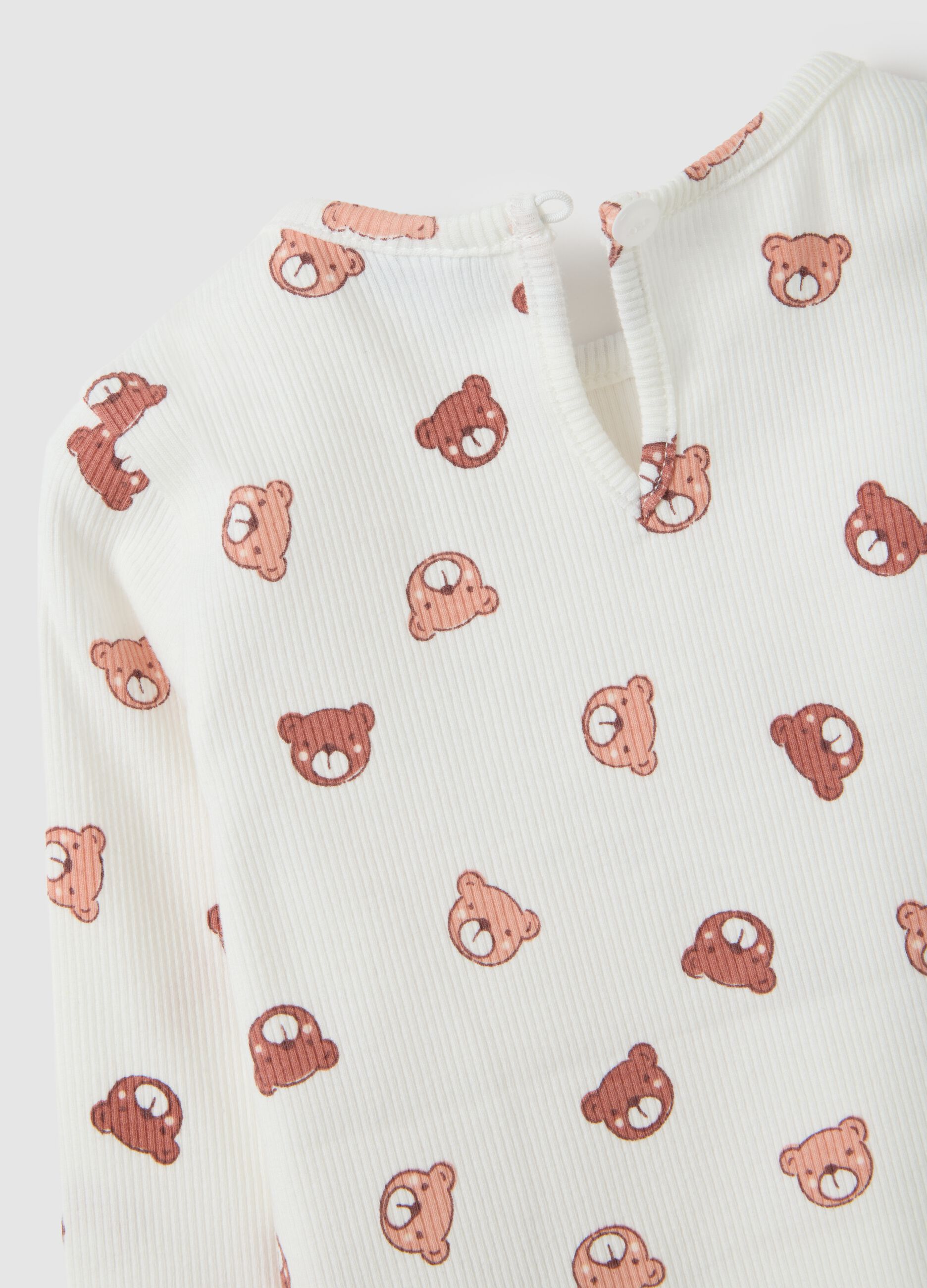 T-shirt da bambina in cotone elasticizzato multicolor regular fit con stampa