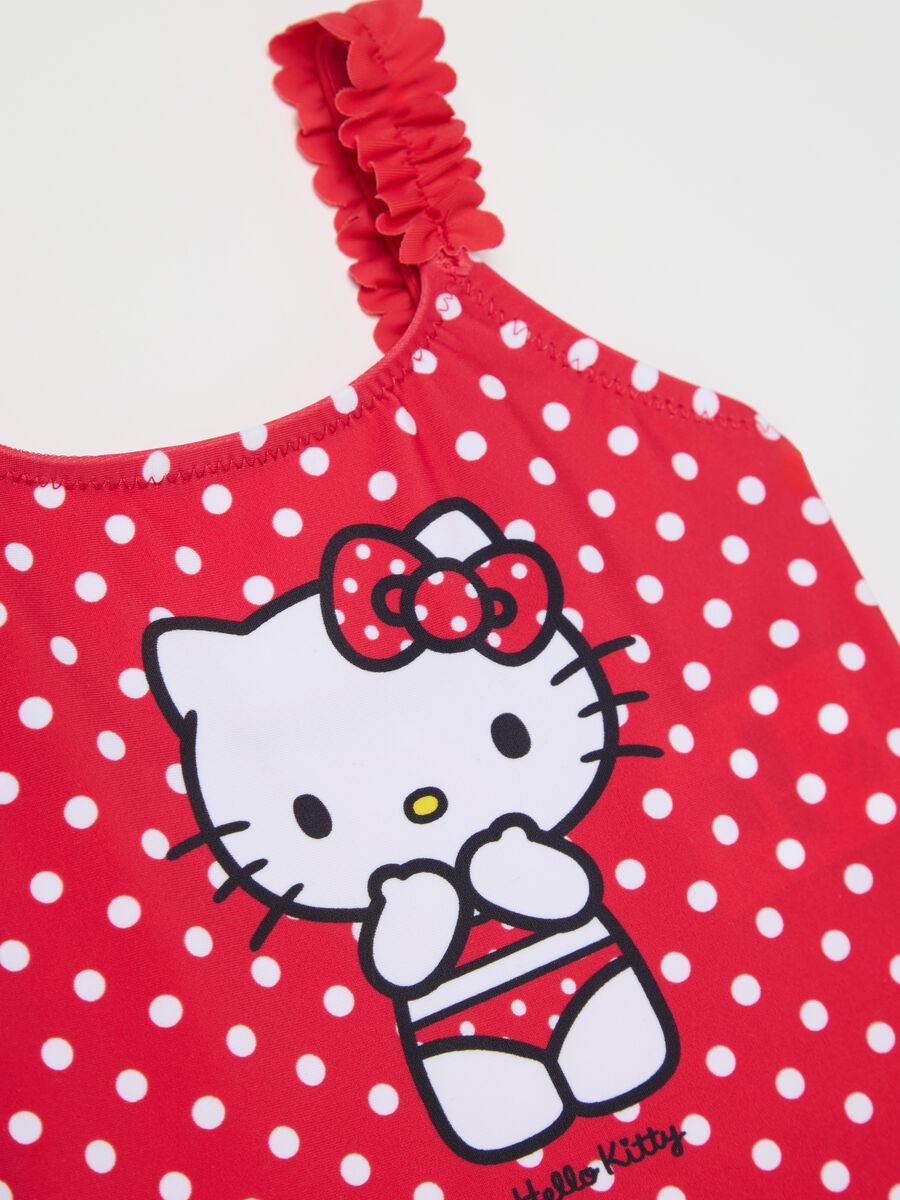 Girls’ one-piece multicoloured swimsuit with Hello Kitty print_2