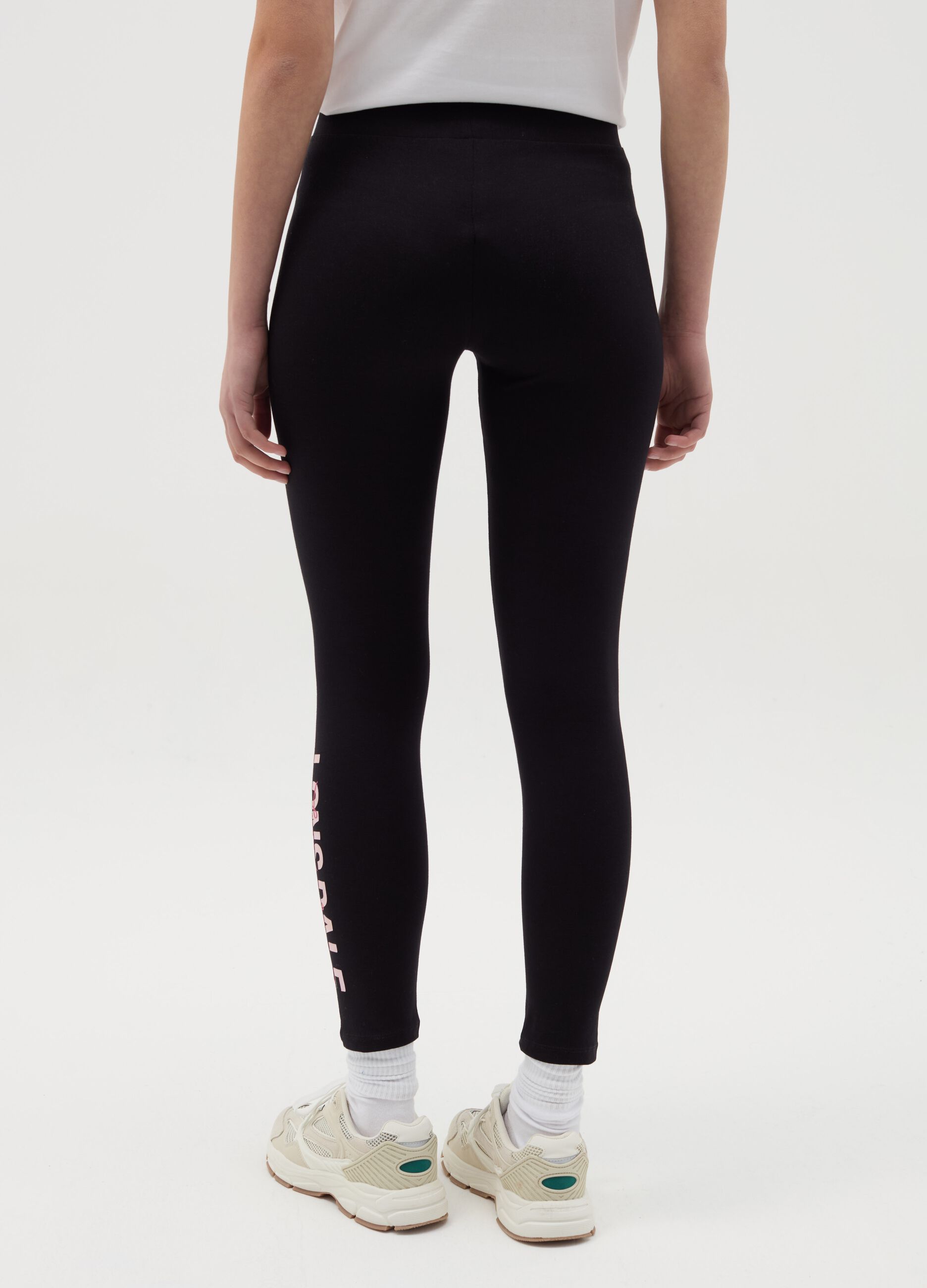 Leggings con stampa logo 