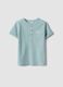 Boy's Regular Fit Light Blue Pure Cotton T-shirt with Pocket_0