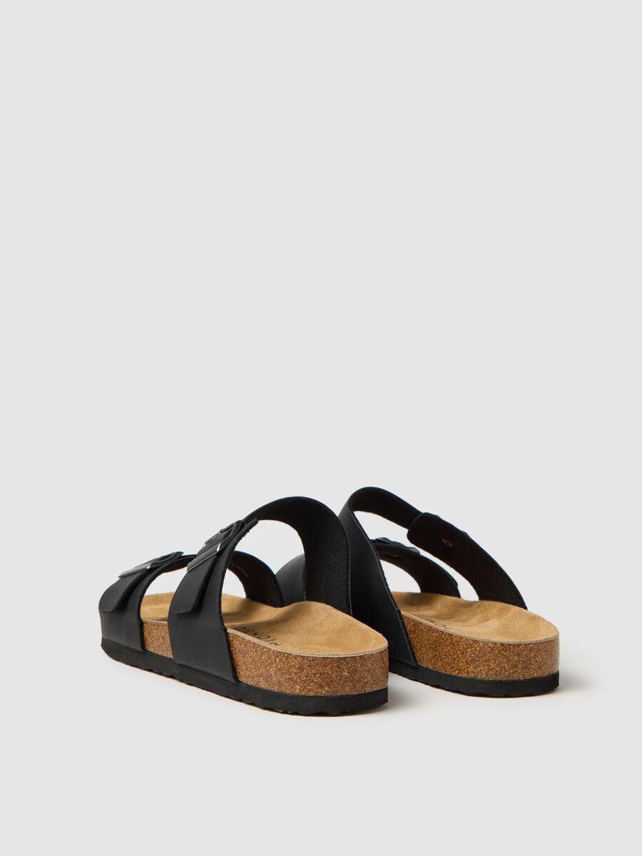 Men's multicolour genuine leather sandals with adjustable buckles_2