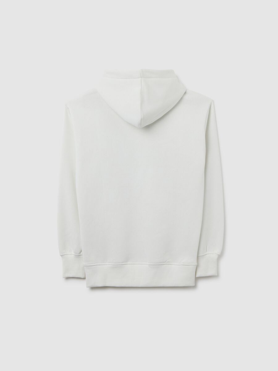 Felpa da bambino in misto cotone bianca con stampa Pokémon_4