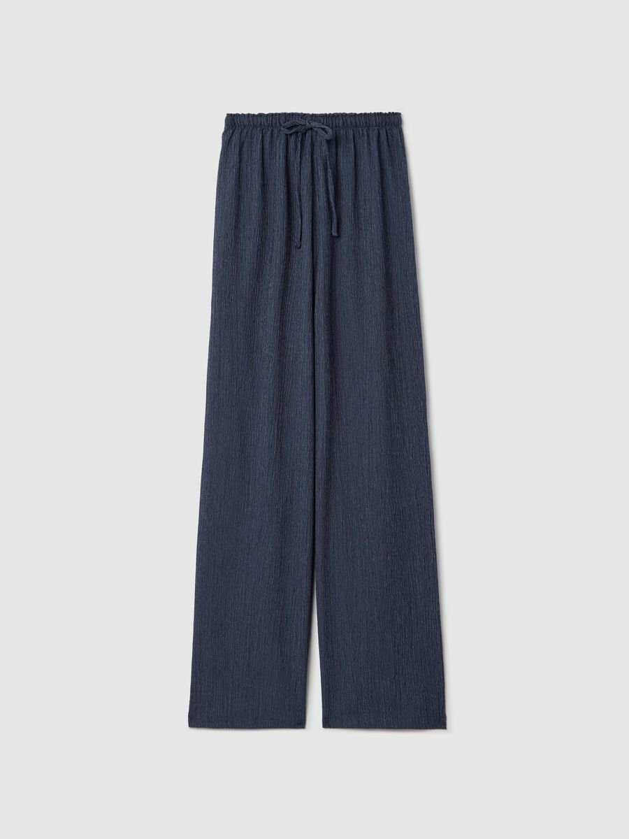 Wide blue trousers in stretch jersey_4