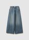 Jeans in puro cotone denim blu wide leg_5