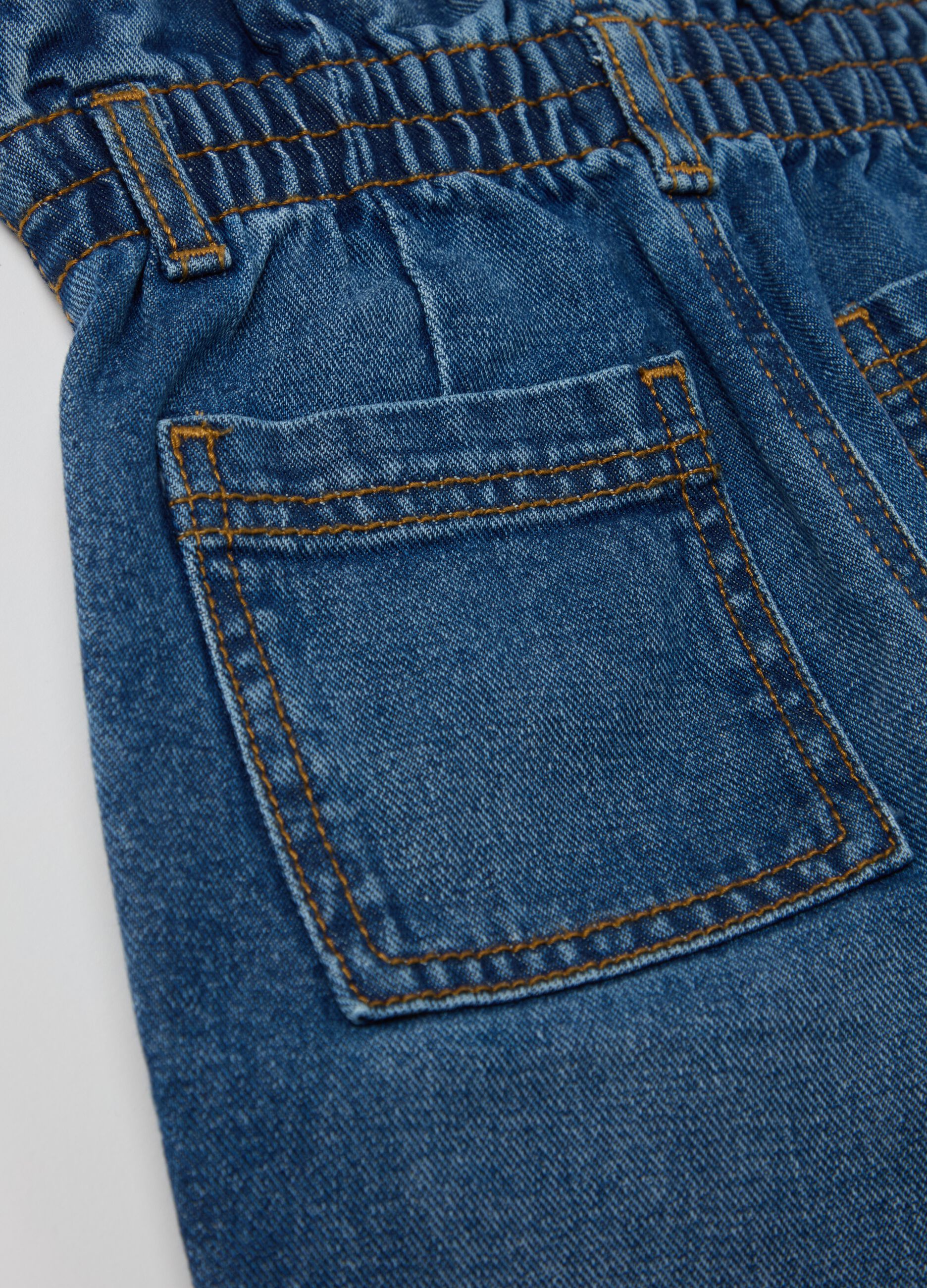 Jeans paper bag a gamba larga