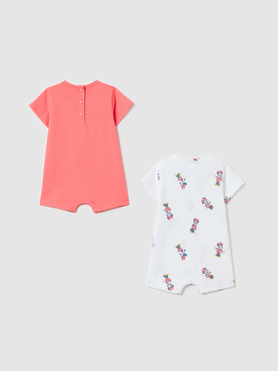 Two-pack short onesies with Minnie Mouse print_1