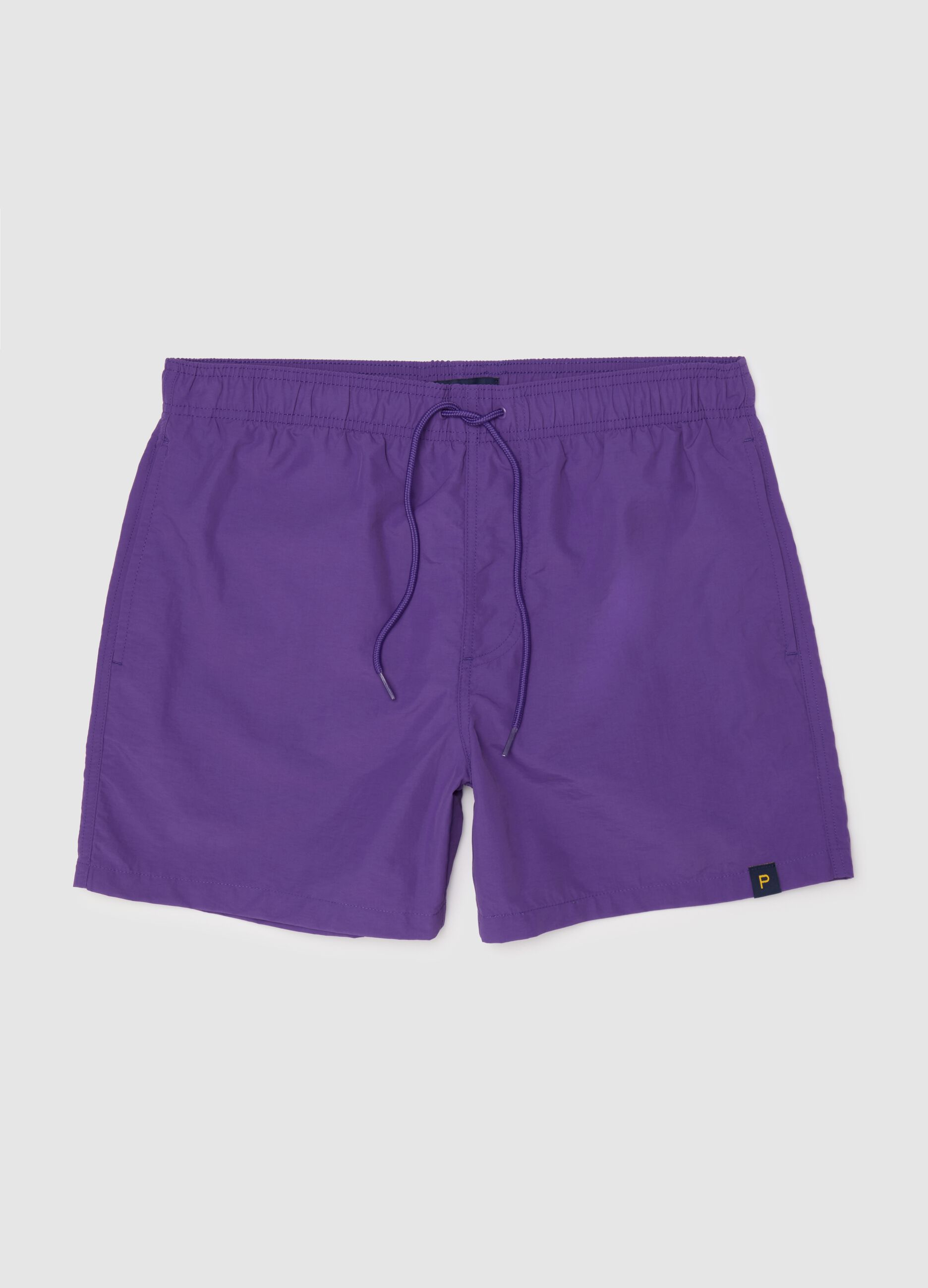 Men’s purple blend regular-fit swim boxers with elastic and drawstring