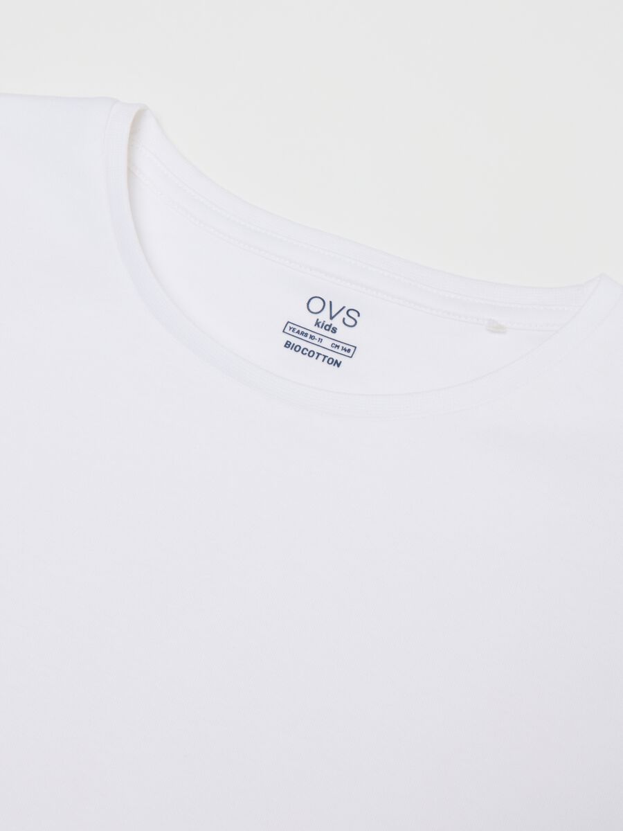 Girls' pure cotton white t-shirt twin pack in regular fit_2