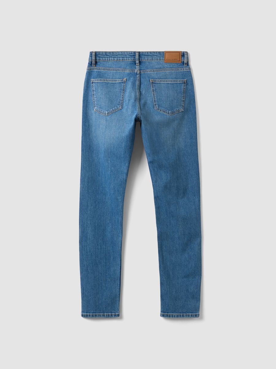 Jeans lavaggio chiaro in cotone elasticizzato slim fit_6