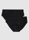 Pack of black elasticated cotton briefs_4