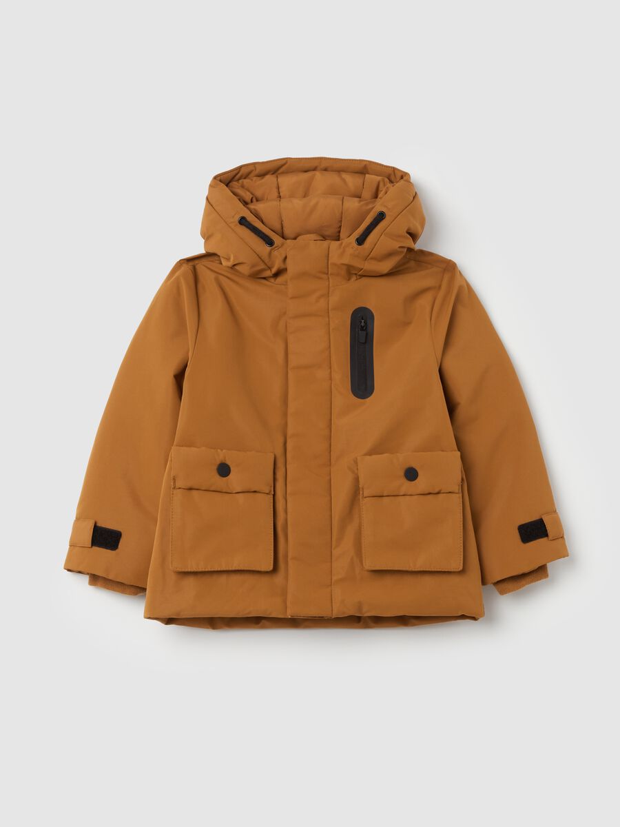 Padded jacket with hood_0