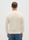 Beige cotton blend crewneck sweater in regular fit_2