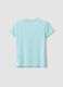 Girls&rsquo; light blue stretch cotton T-shirt, regular fit_1