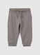 Baby trousers in pure grey cotton with regular fit_0