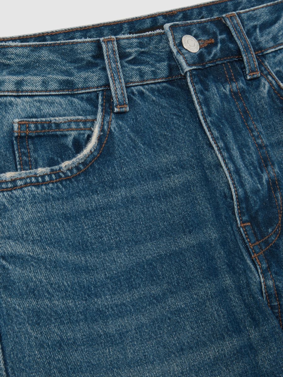 Jeans in puro cotone blu regular fit_5