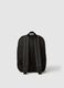 Black backpack with adjustable shoulder straps and front pocket_1