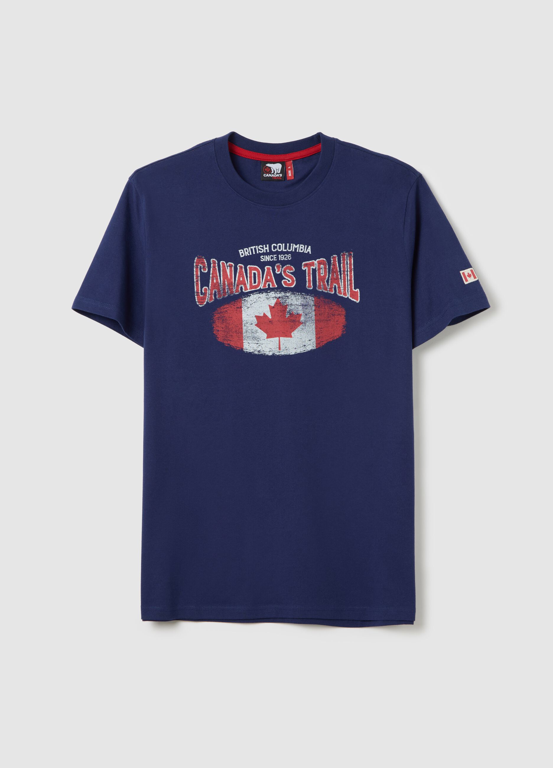 Canada's Trail blue T-shirt with print