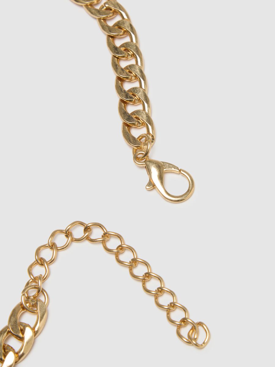 Collana con catena a maglia multicolor _3