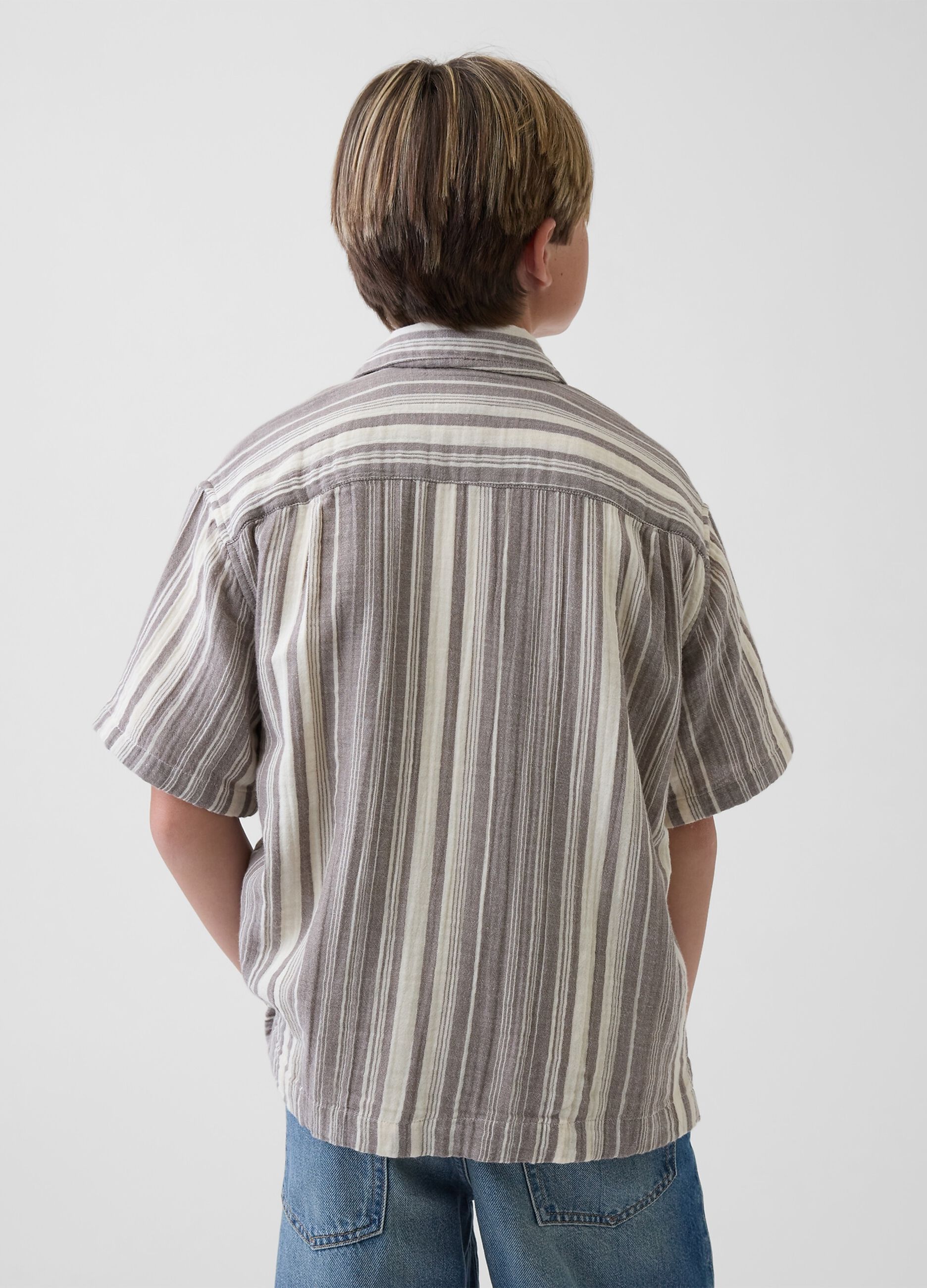 Pure cotton striped shirt