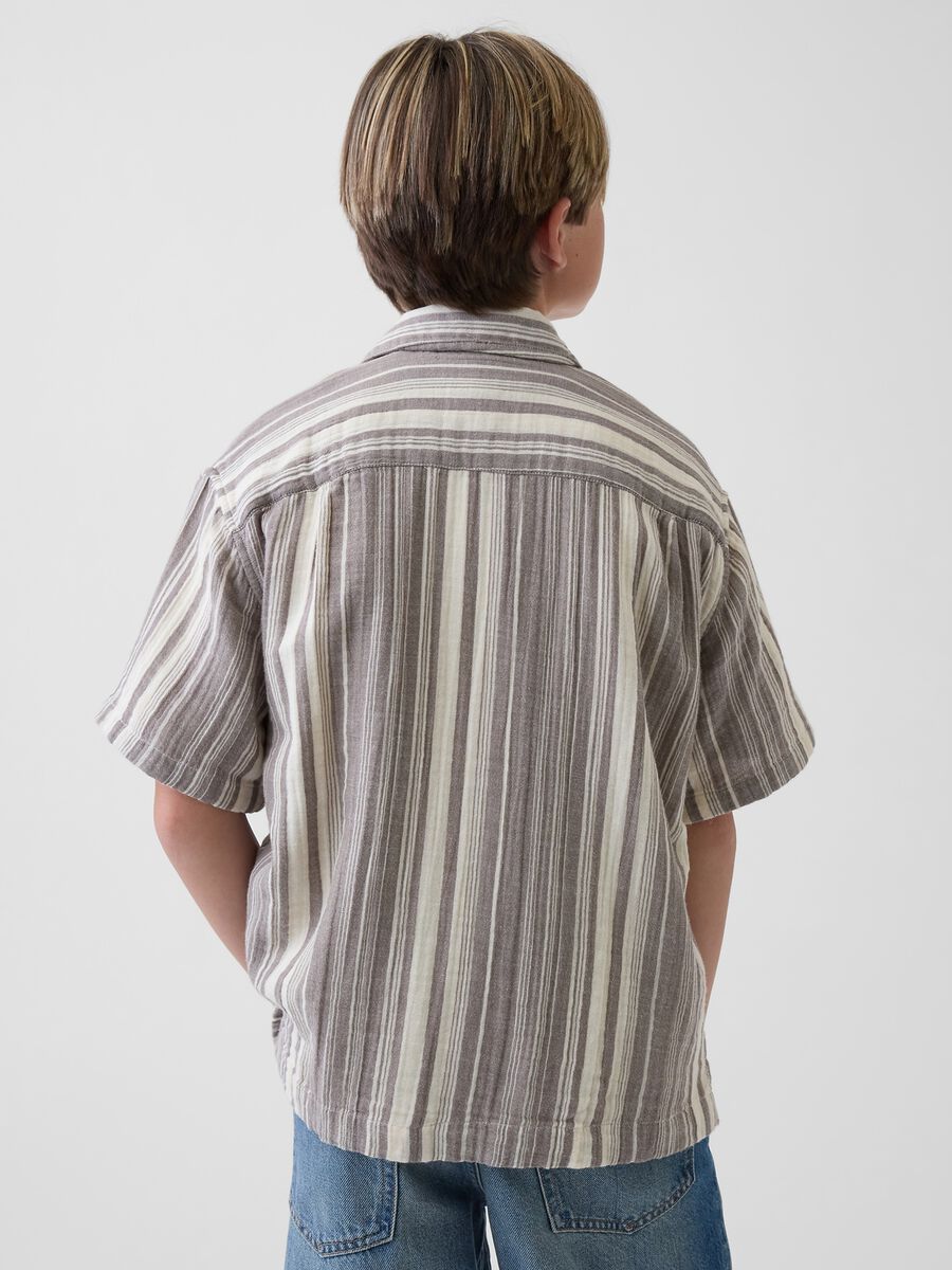 Camicia a righe in puro cotone_1