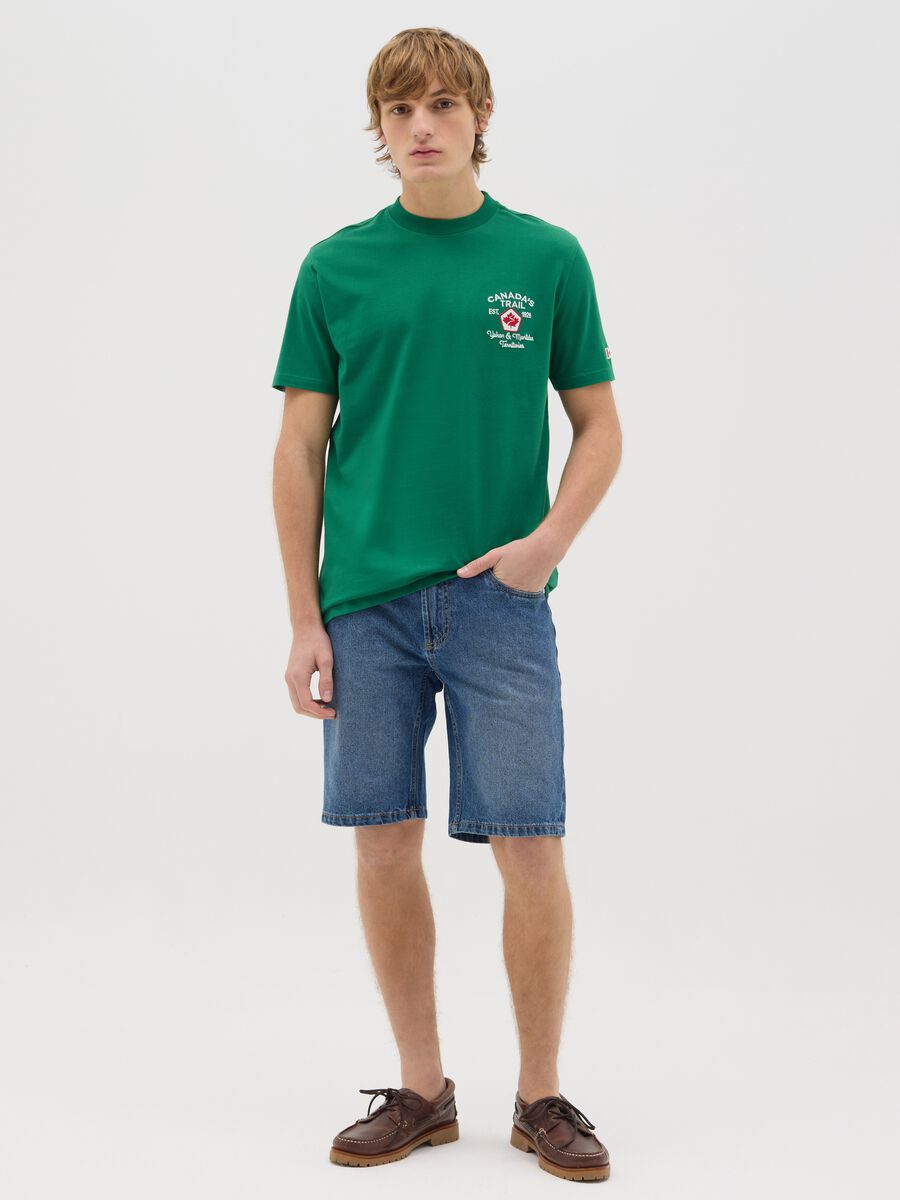 Canada's Trail green T-shirt with embroidery_0