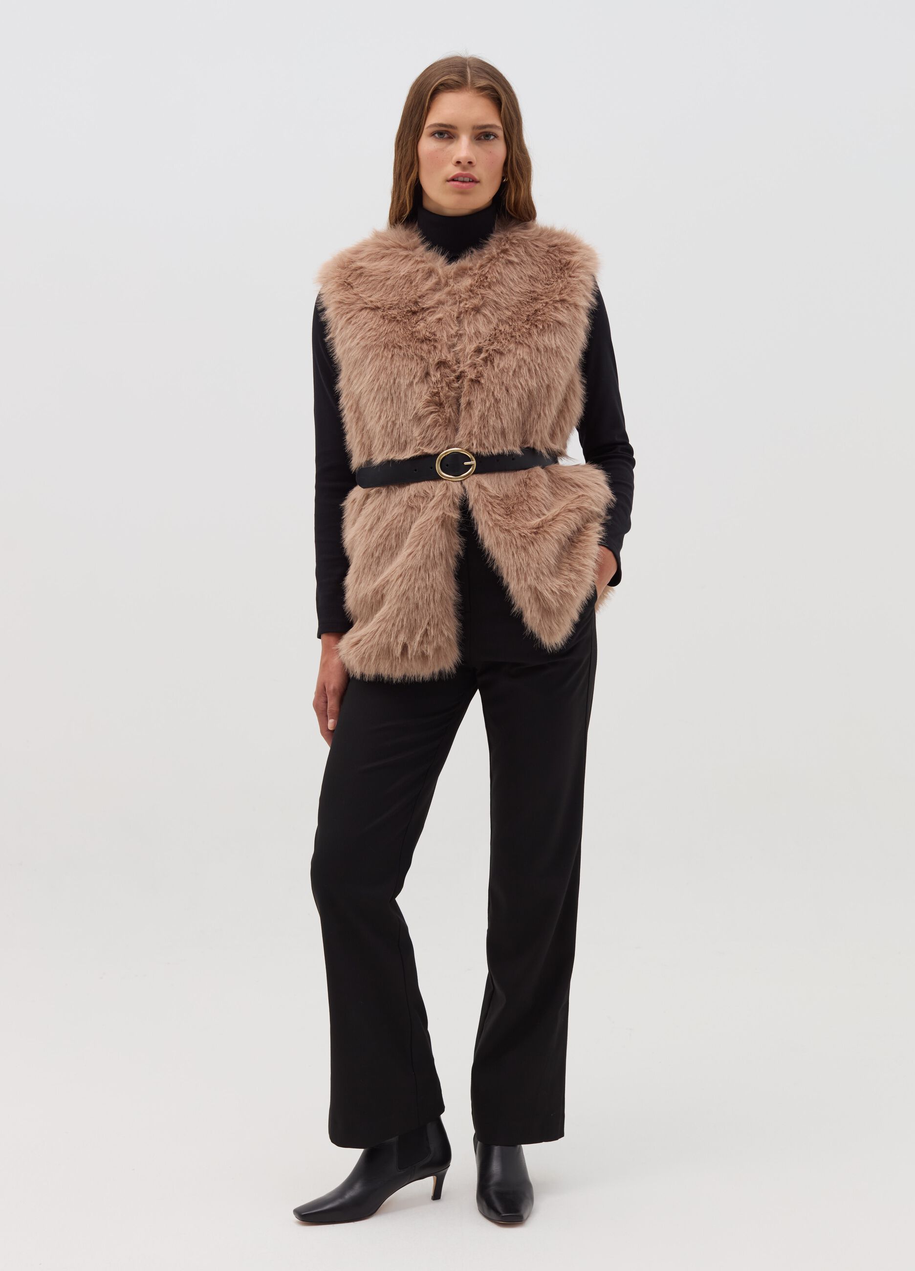 Faux fur gilet