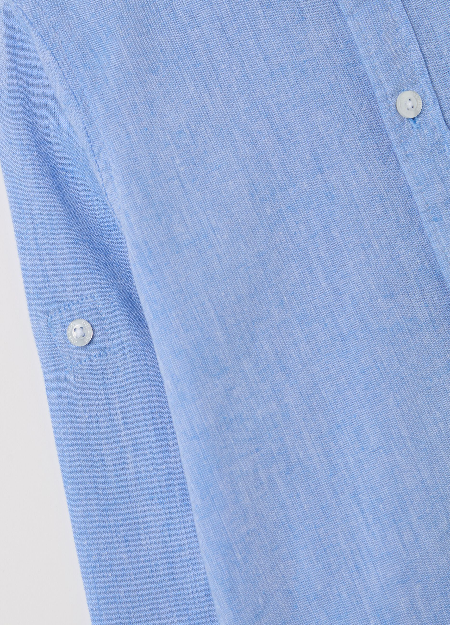 Camicia in cotone e lino 