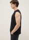 Black pure cotton vest_0
